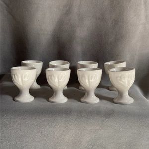 Vintage Beautiful Goebel Egg Cups West Germany 
Set of 8